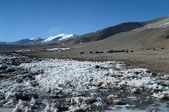 09 Ice Next To The Road Climbing To Pass From Tingri To Mount Everest North Base Camp In Tibet